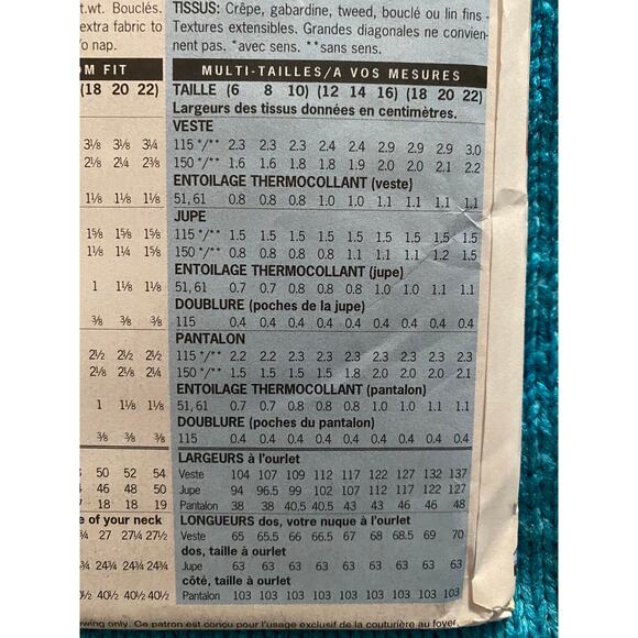 Butterick Sewing pattern 6342 Womens suit Blazer midi skirt sz 12 14 16 - Picture 7 of 8